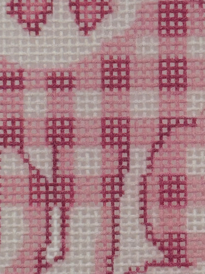 Pink Staffordshire Dog - 18 mesh - 8 x 8 - Needlepoint Canvas