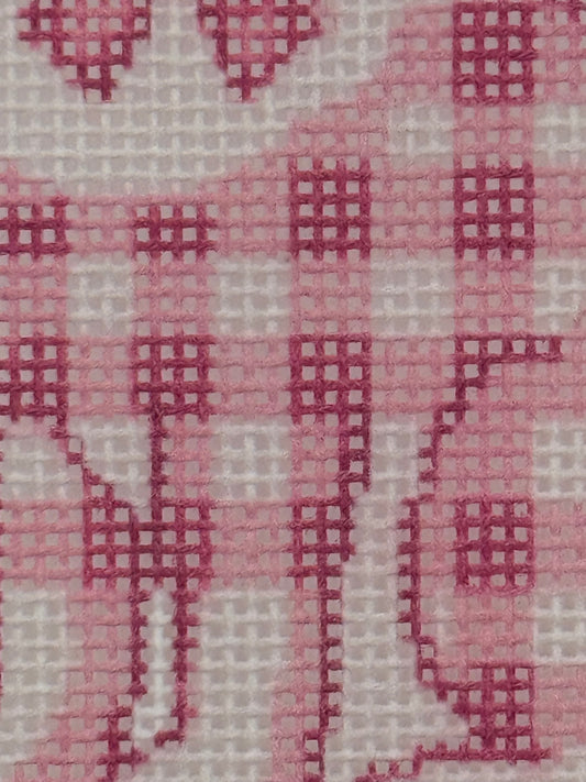 Pink Staffordshire Dog - 18 mesh - 8 x 8 - Needlepoint Canvas