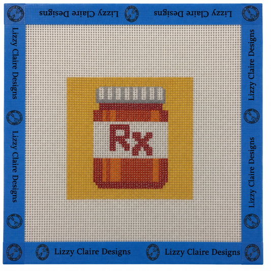 Prescription Bottle - 13 mesh - 7 x 7 - Needlepoint Canvas