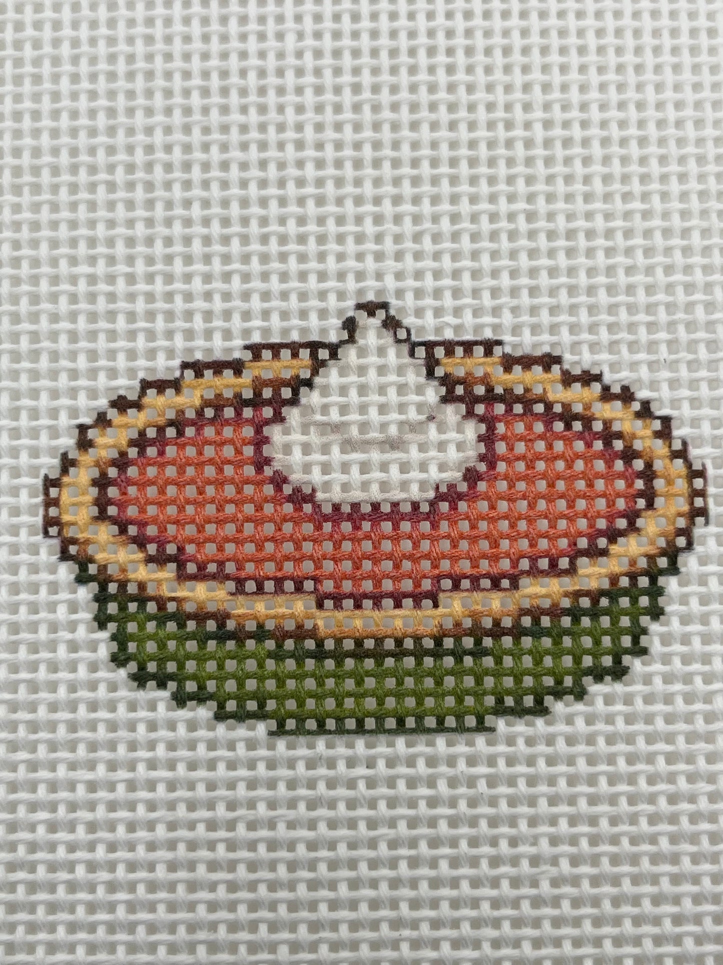 Pumpkin Pie - 13 mesh - 6 x 6 - Needlepoint Canvas