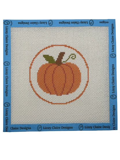 Pumpkin 4 inch Round - 13 mesh - 7 x 7 - Needlepoint Canvas