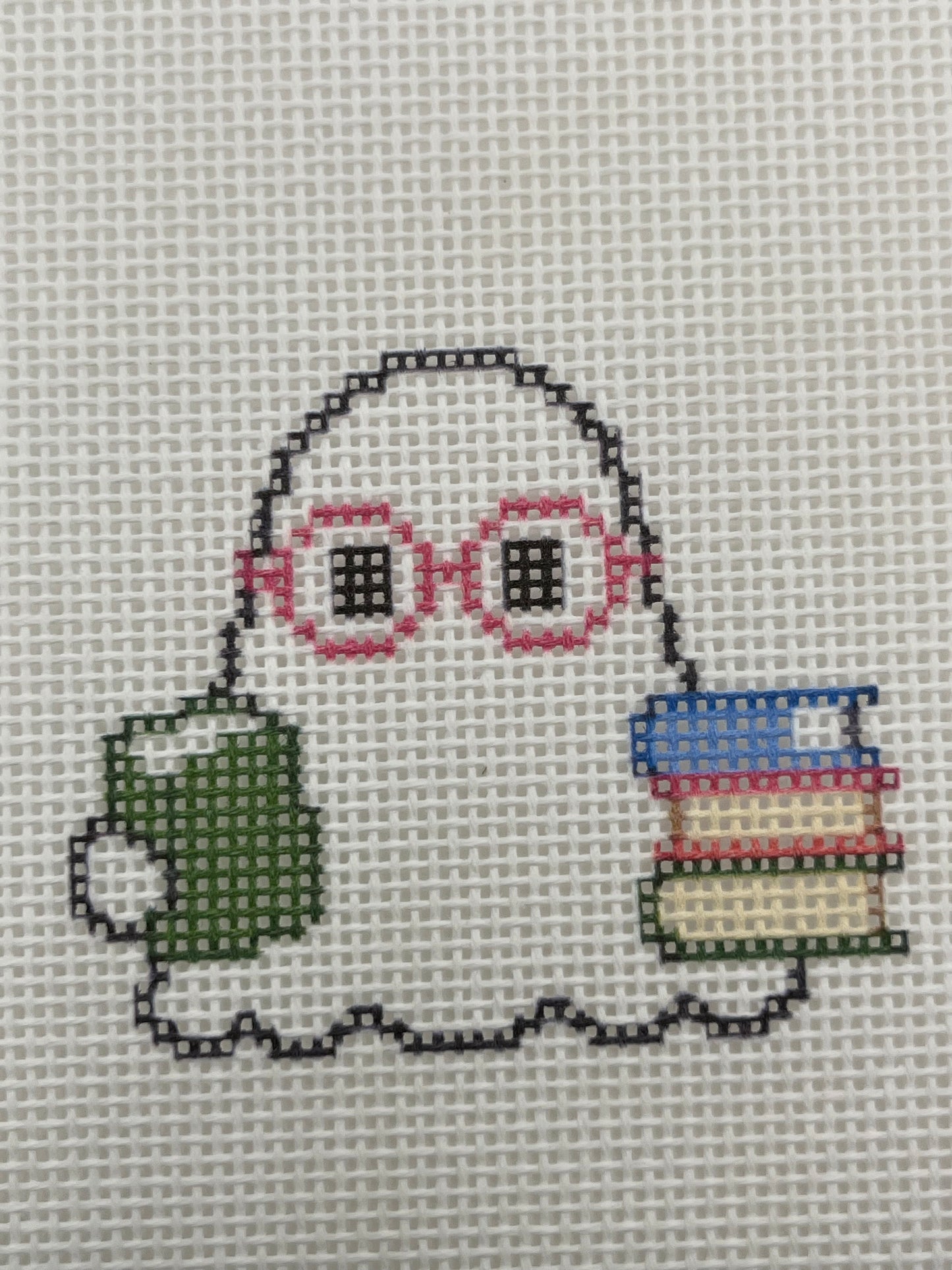 Ghost Reader- 18 mesh - 6 x 6 - Needlepoint Canvas