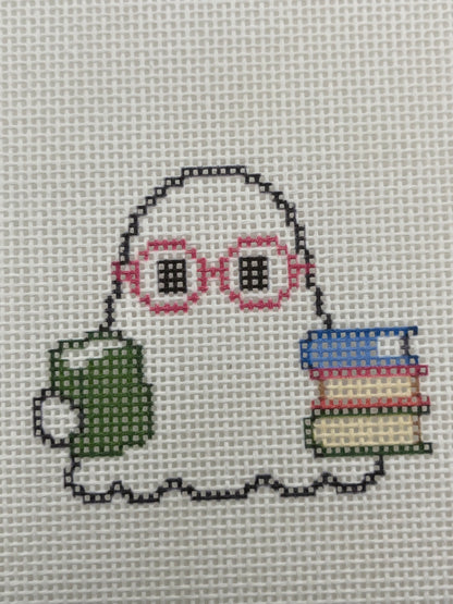 Ghost Reader- 18 mesh - 6 x 6 - Needlepoint Canvas