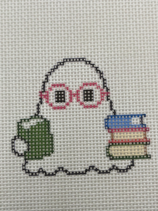 Ghost Reader- 18 mesh - 6 x 6 - Needlepoint Canvas