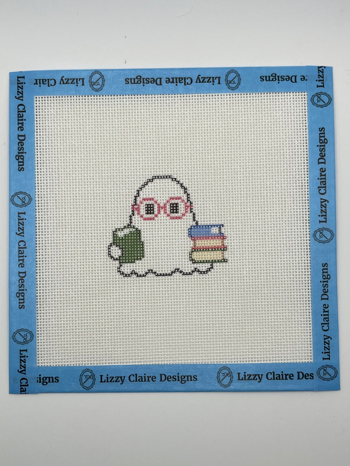 Ghost Reader- 18 mesh - 6 x 6 - Needlepoint Canvas