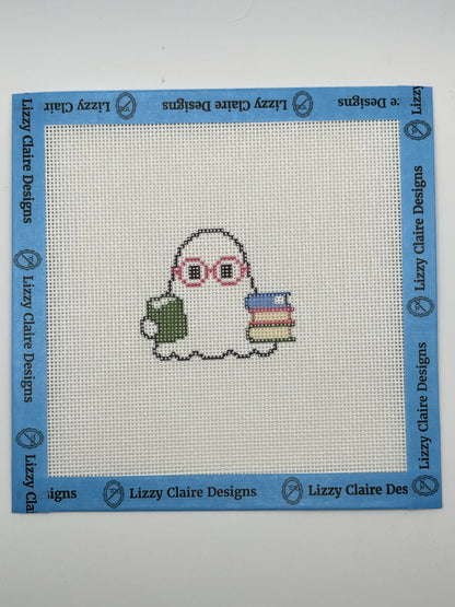 Ghost Reader- 18 mesh - 6 x 6 - Needlepoint Canvas