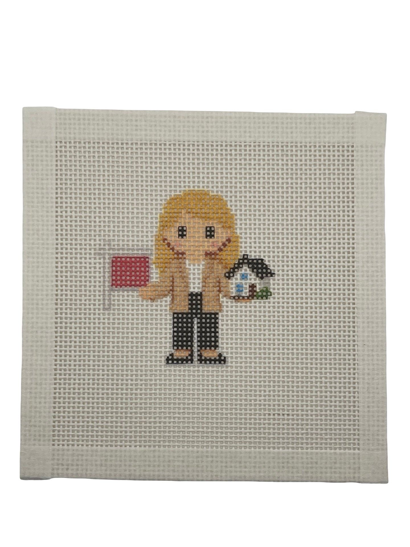 Realtor Lizzy Claire - 13 mesh - 6 x 6 - Needlepoint Canvas