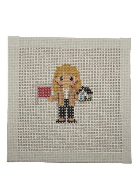 Realtor Lizzy Claire - 13 mesh - 6 x 6 - Needlepoint Canvas