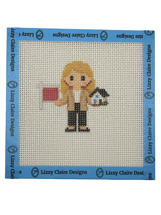 Realtor Lizzy Claire - 13 mesh - 6 x 6 - Needlepoint Canvas