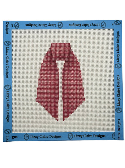 Red Wreath Sash - 13 mesh - 7 x 7 - Needlepoint Canvas