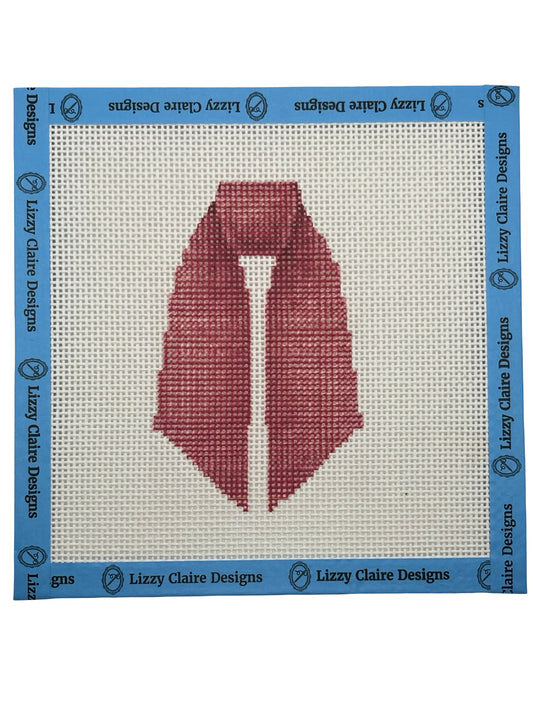 Red Wreath Sash - 13 mesh - 7 x 7 - Needlepoint Canvas
