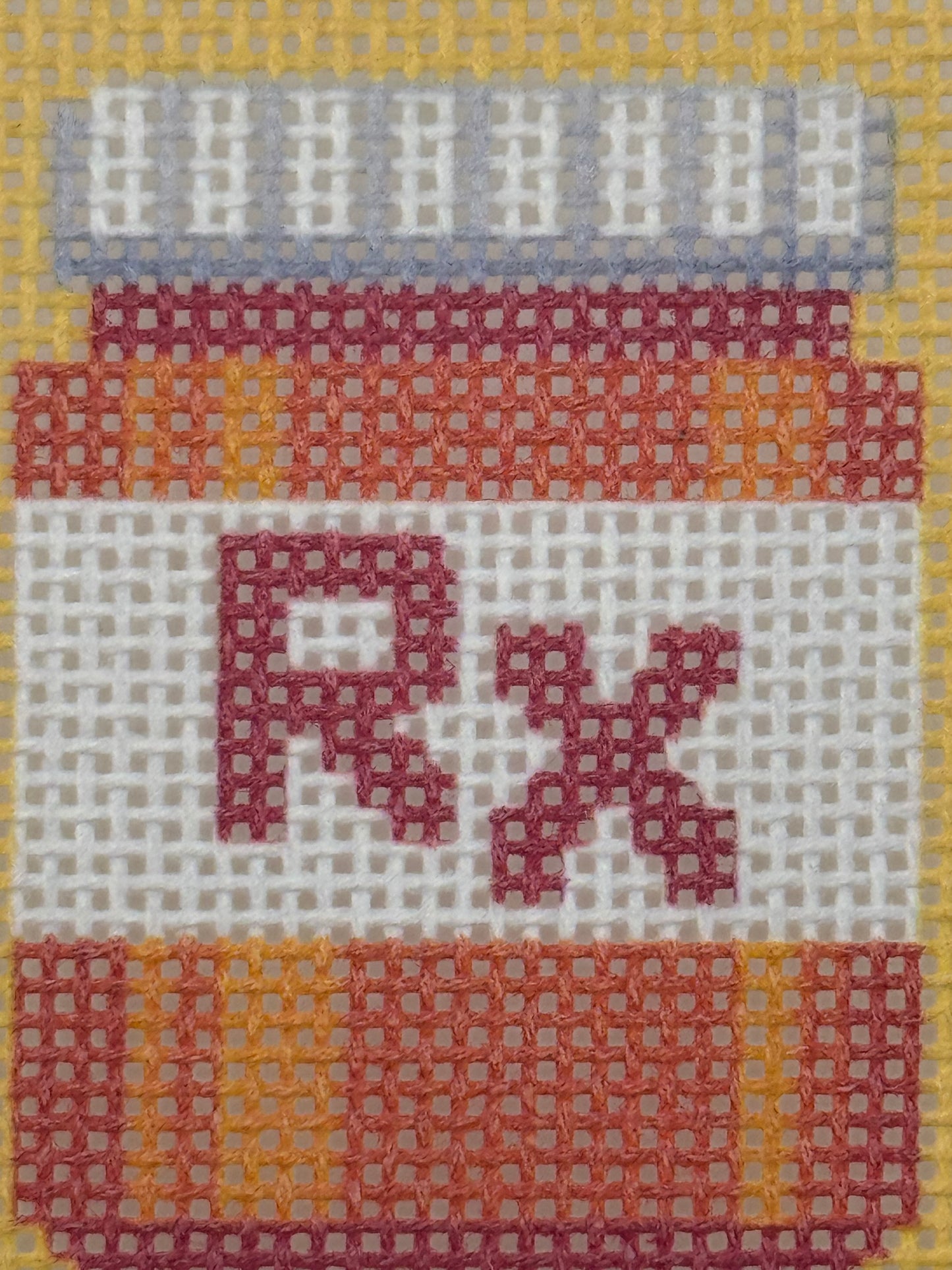 Prescription Bottle - 13 mesh - 7 x 7 - Needlepoint Canvas