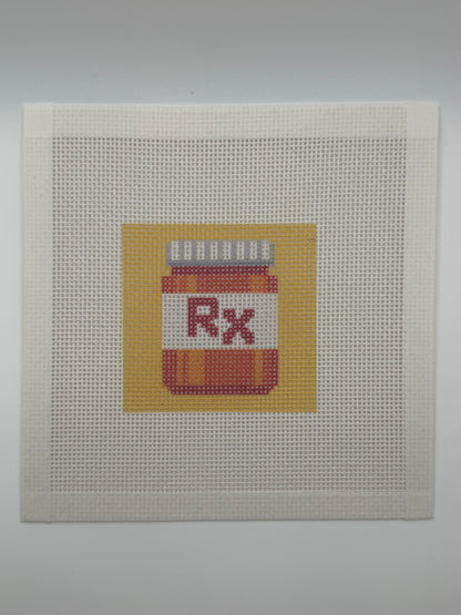 Prescription Bottle - 13 mesh - 7 x 7 - Needlepoint Canvas