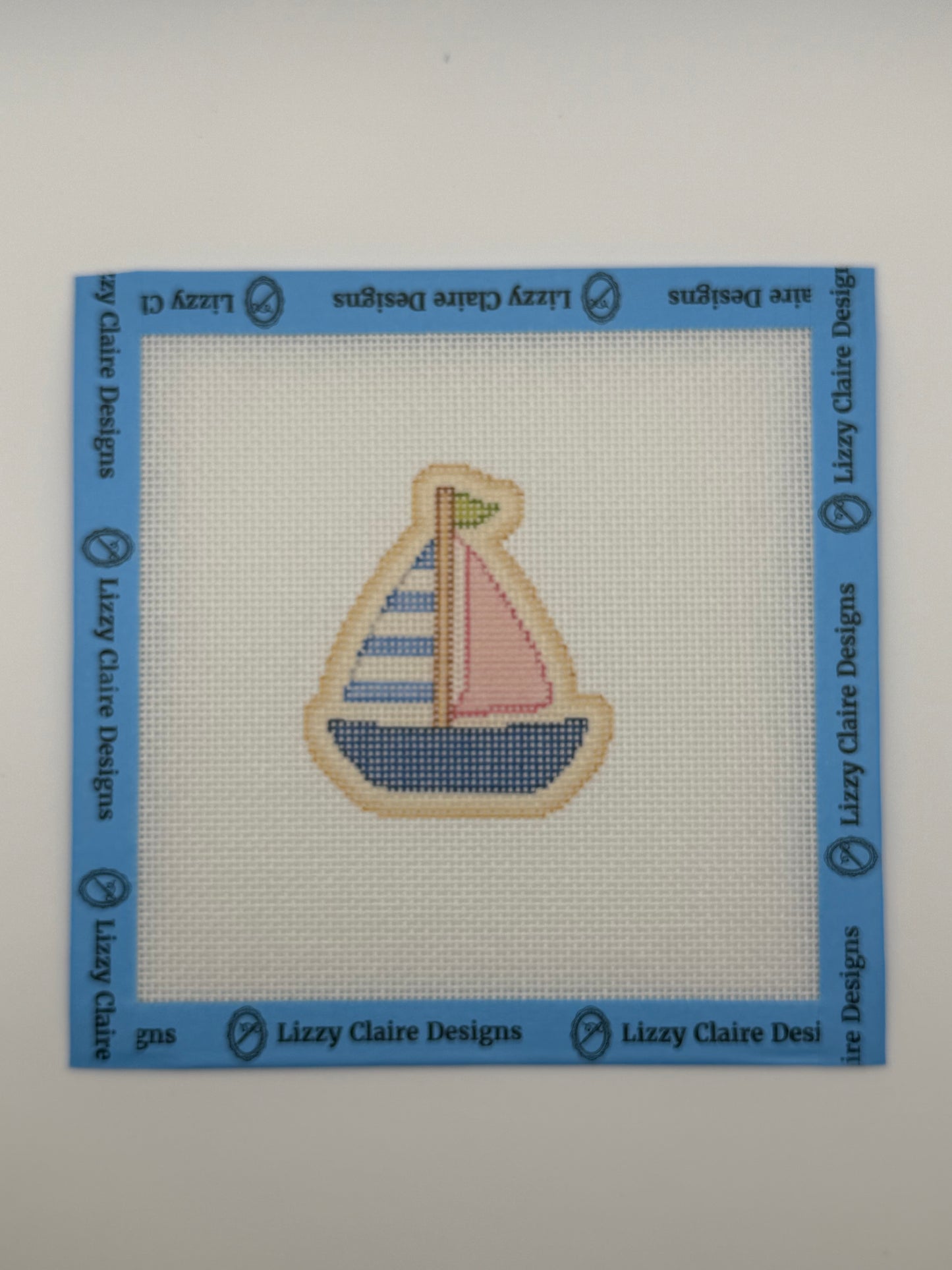 Sailboat - The Royal Icing Collection - 18 mesh - 6 x 6 - Needlepoint Canvas