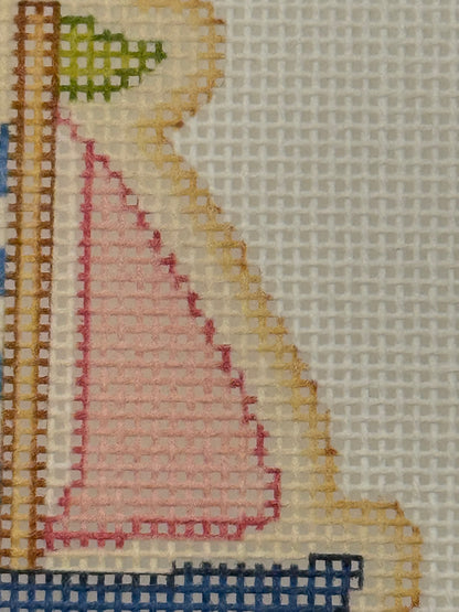 Sailboat - The Royal Icing Collection - 18 mesh - 6 x 6 - Needlepoint Canvas