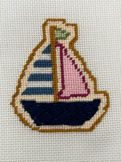 Sailboat - The Royal Icing Collection - 18 mesh - 6 x 6 - Needlepoint Canvas