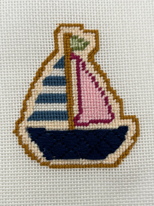 Sailboat - The Royal Icing Collection - 18 mesh - 6 x 6 - Needlepoint Canvas