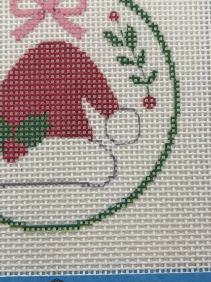 Santa Hat - 13 mesh - 4 inch Round - 6 x 6 - Needlepoint Canvas