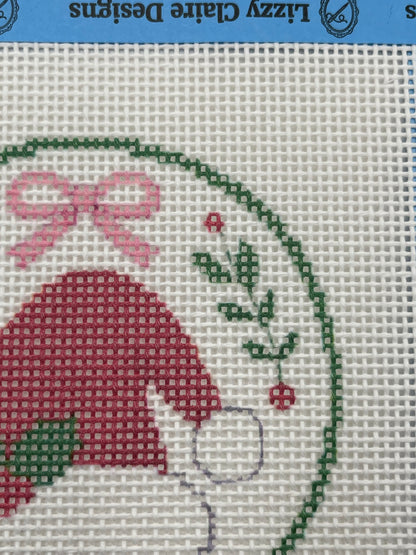 Santa Hat - 13 mesh - 4 inch Round - 6 x 6 - Needlepoint Canvas