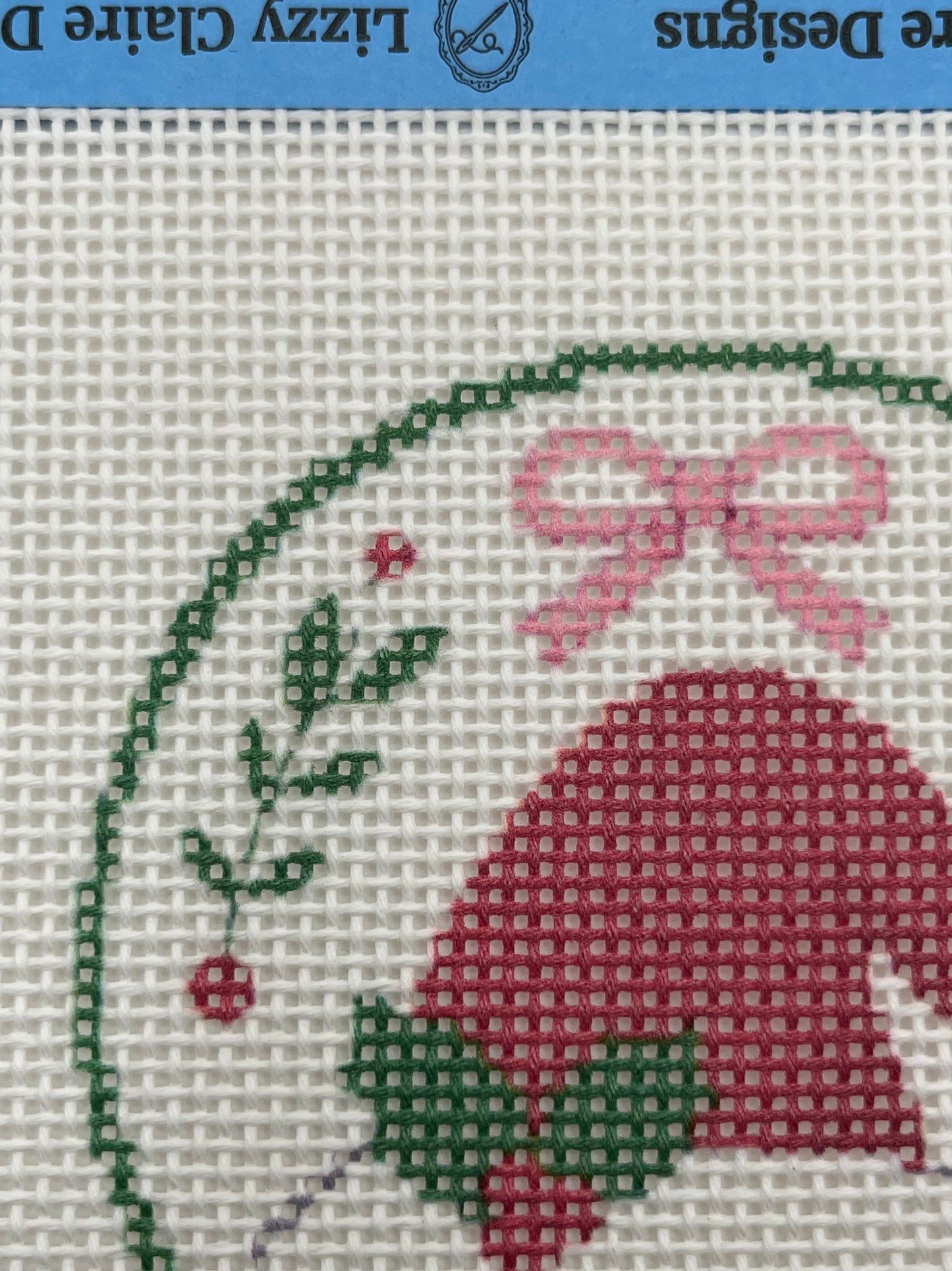 Santa Hat - 13 mesh - 4 inch Round - 6 x 6 - Needlepoint Canvas