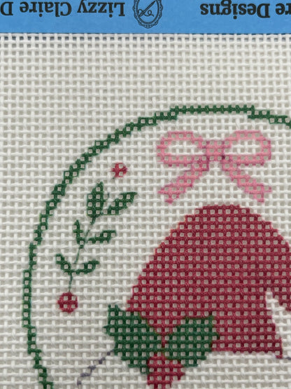 Santa Hat - 13 mesh - 4 inch Round - 6 x 6 - Needlepoint Canvas