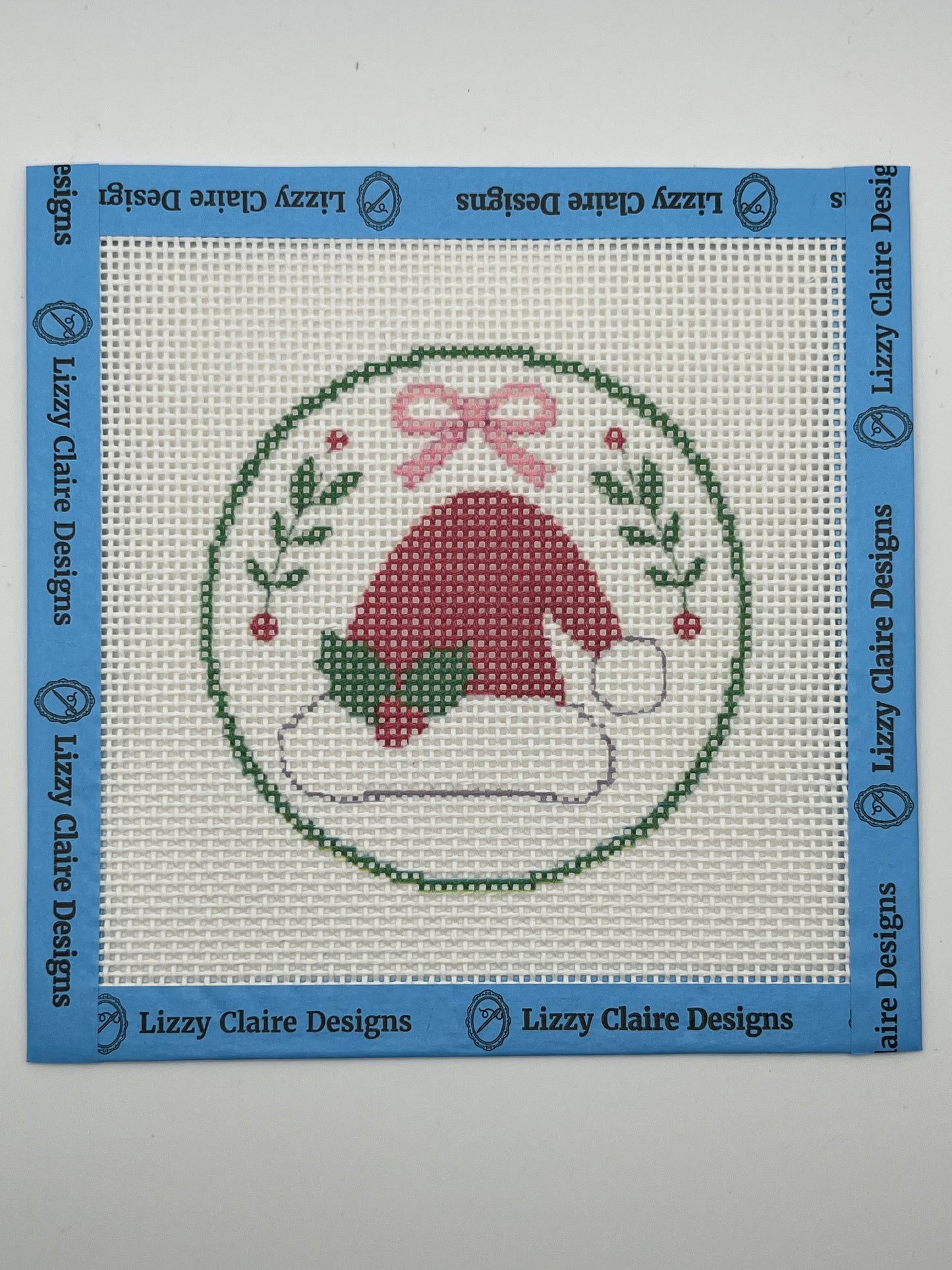 Santa Hat - 13 mesh - 4 inch Round - 6 x 6 - Needlepoint Canvas