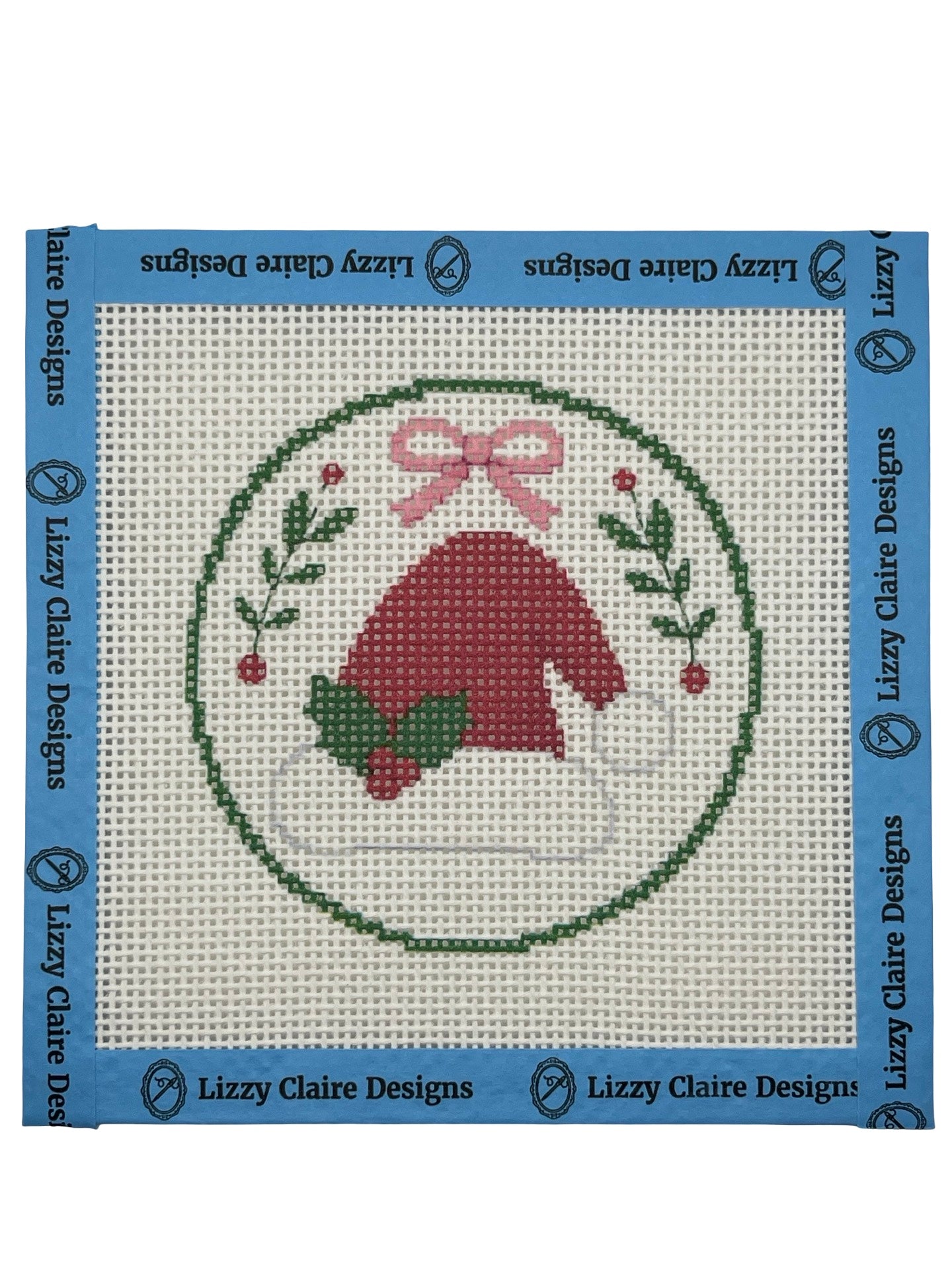 Santa Hat - 13 mesh - 4 inch Round - 6 x 6 - Needlepoint Canvas
