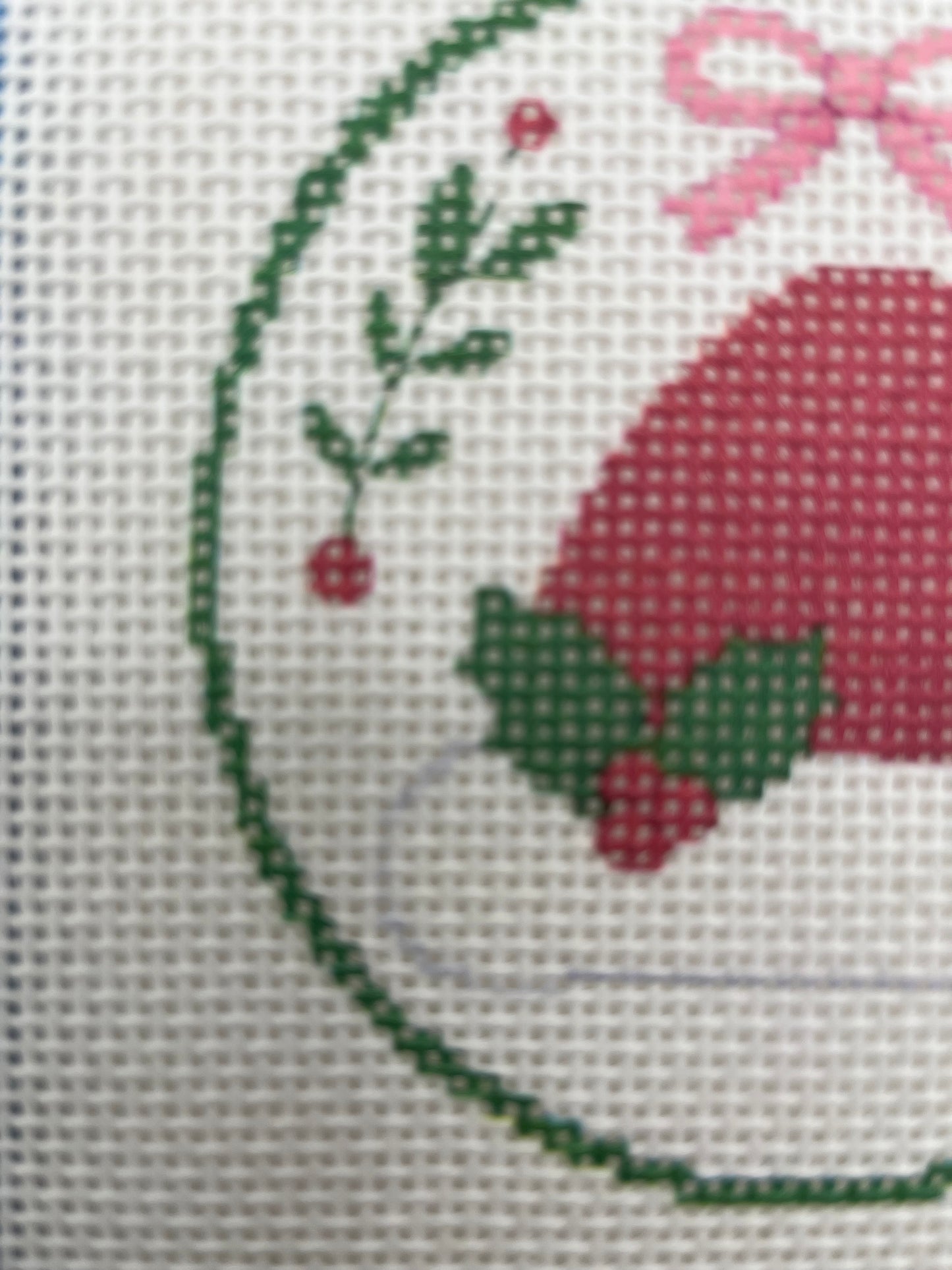Santa Hat - 13 mesh - 4 inch Round - 6 x 6 - Needlepoint Canvas