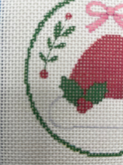 Santa Hat - 13 mesh - 4 inch Round - 6 x 6 - Needlepoint Canvas