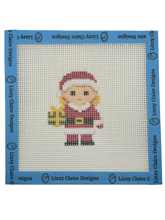 Santa Lizzy Claire - 13 mesh - 6 x 6 - Needlepoint Canvas