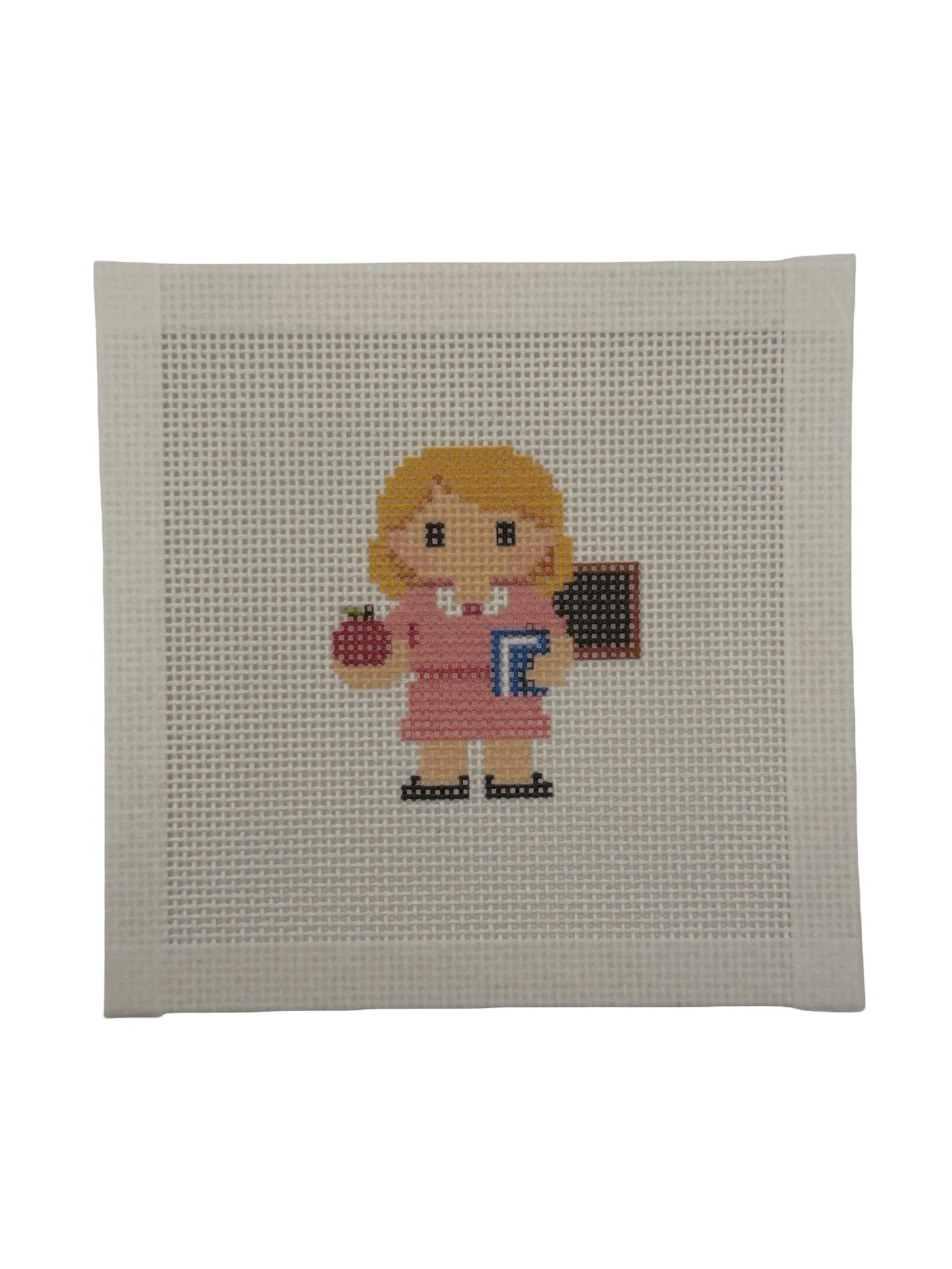 School Teacher Lizzy Claire - 13 mesh - 6 x 6 - Needlepoint Canvas