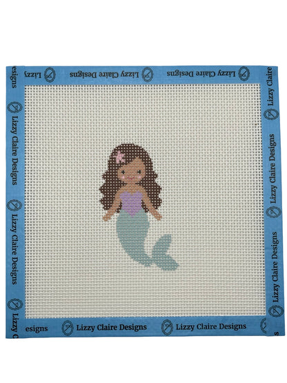 Seafoam Mermaid (Brunettee) Needlepoint Kit