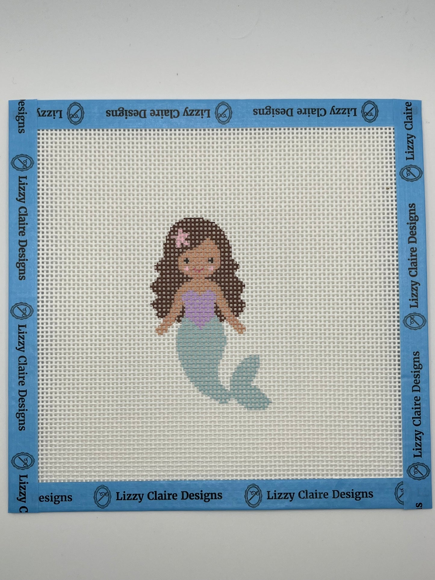 Seafoam Mermaid (Brunettee) Needlepoint Kit