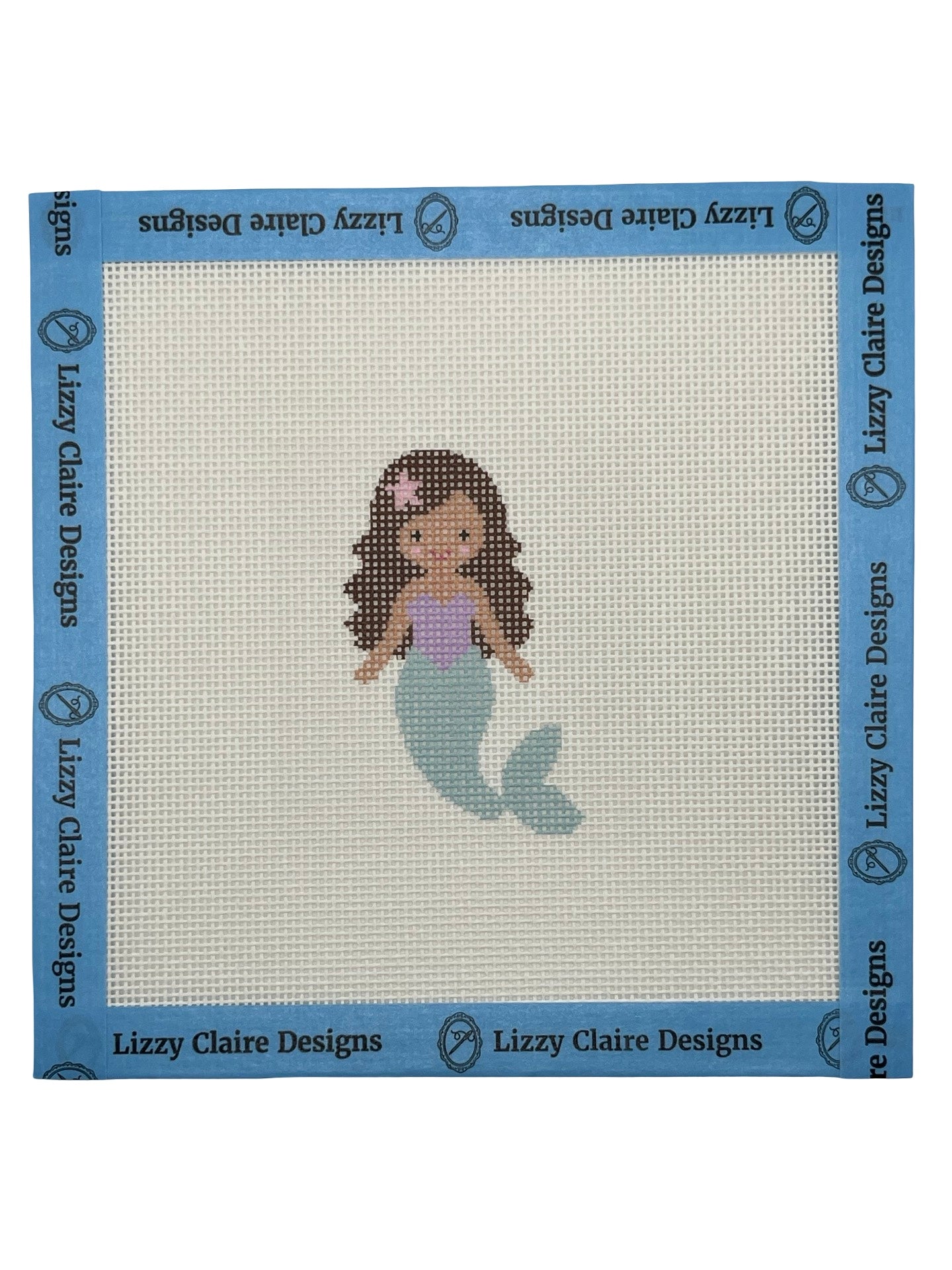 Seafoam Mermaid (Brunettee) Needlepoint Kit