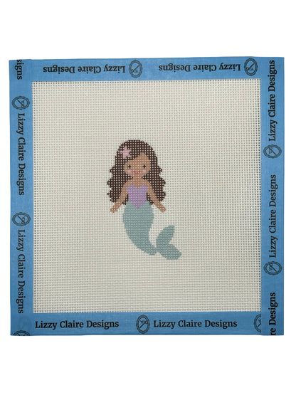 Seafoam Mermaid (Brunettee) Needlepoint Kit