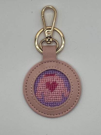 Pu Leather Needlepoint Self Finishing Key Fob