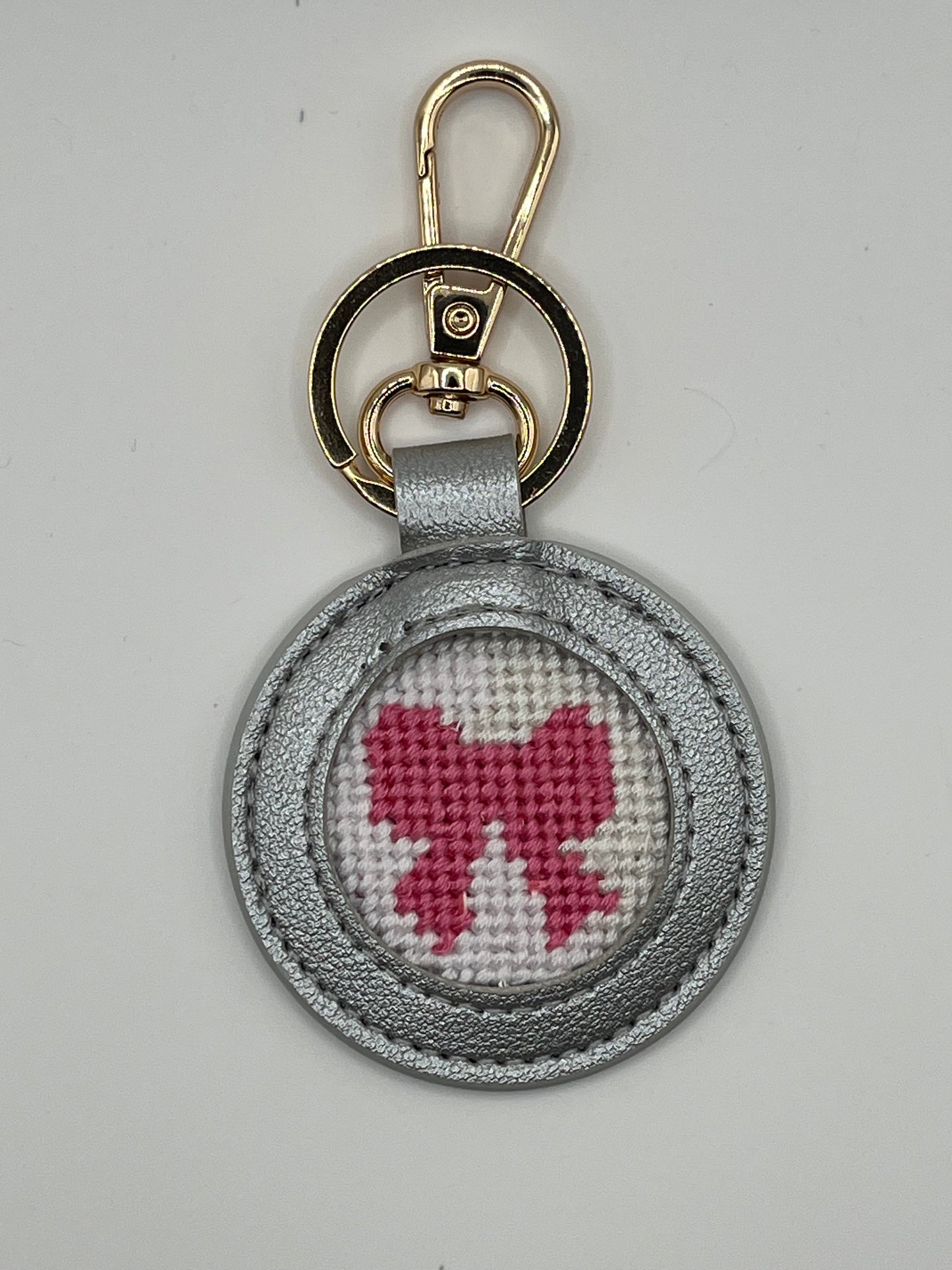 Pu Leather Needlepoint Self Finishing Key Fob