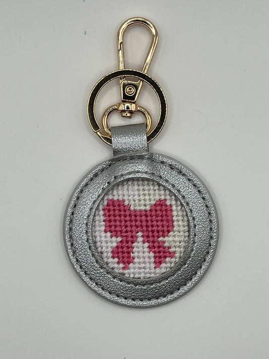 Pu Leather Needlepoint Self Finishing Key Fob
