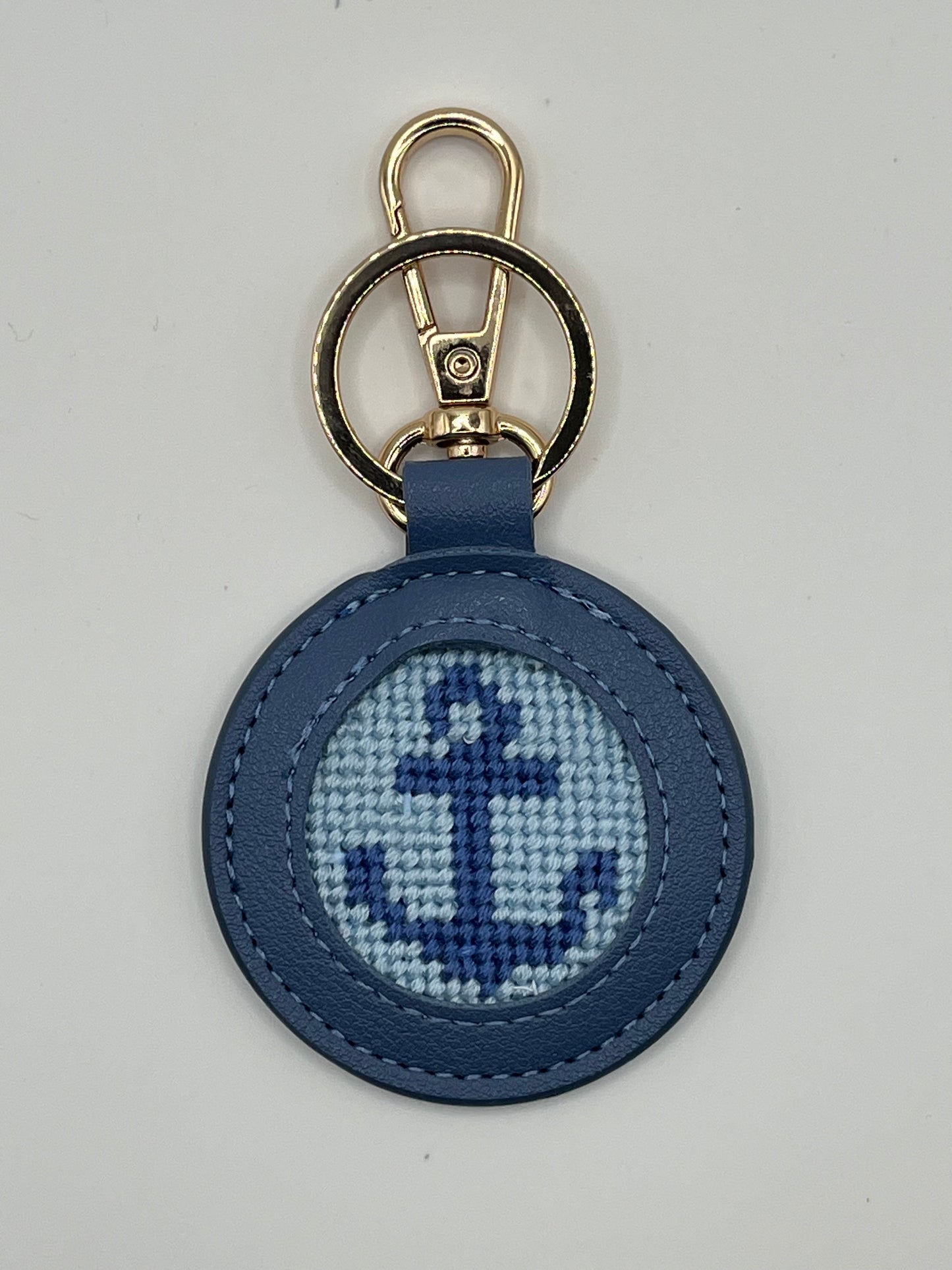 Pu Leather Needlepoint Self Finishing Key Fob