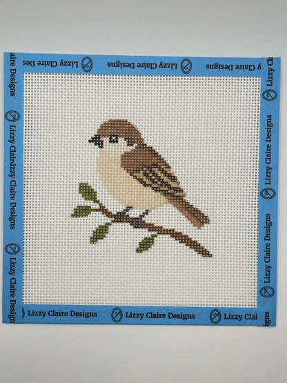 Sparrow - 13 mesh - 7 x 7 - Needlepoint Canvas