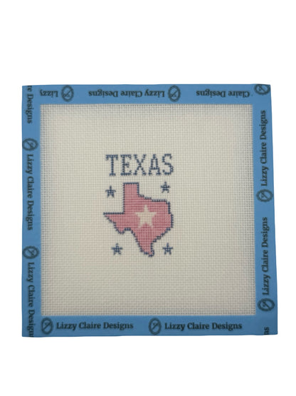 Texas - Luggage Tag Sized - 18 Mesh - 6 x 6 - Needlepoint Canvas