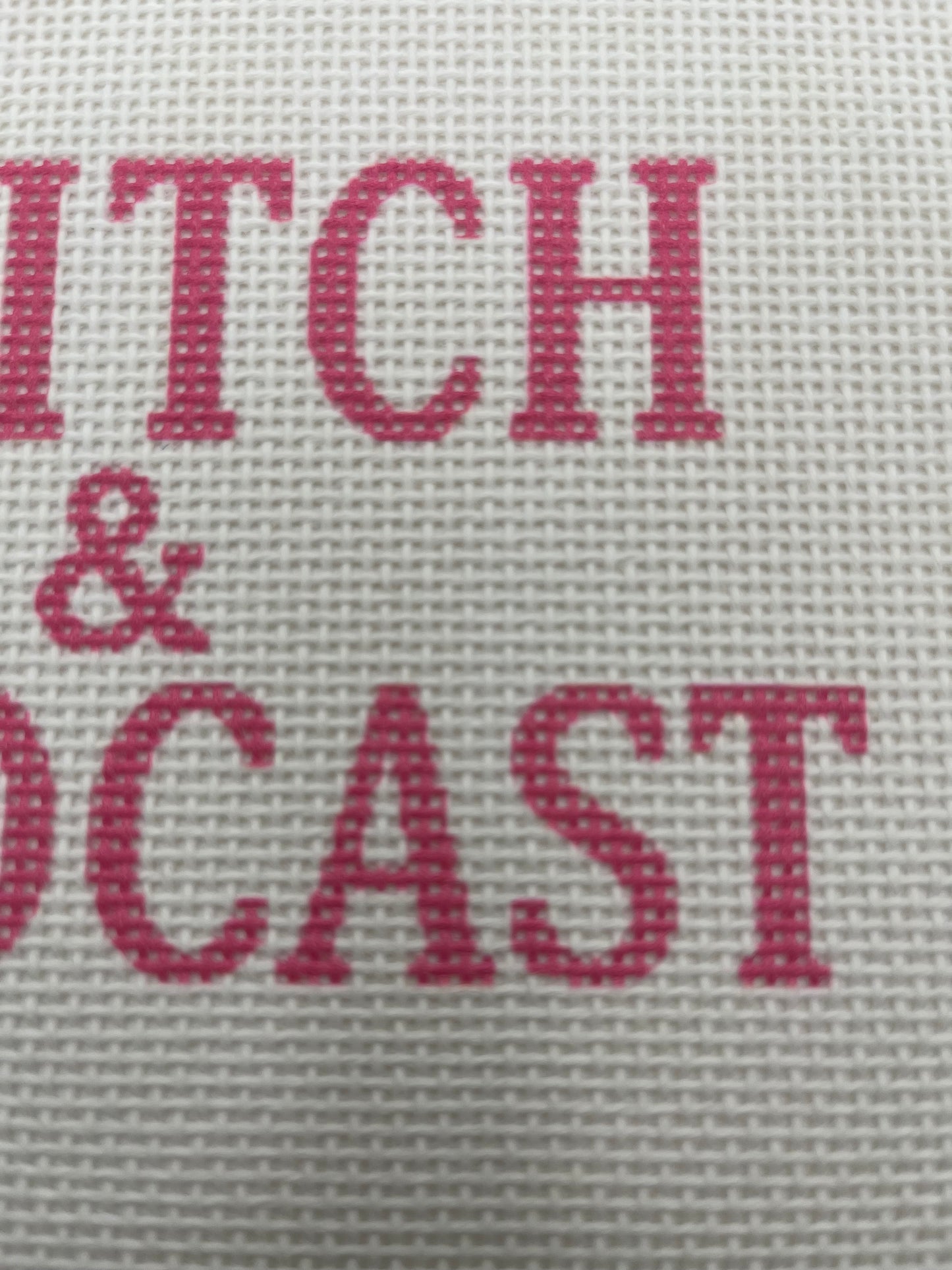 Stitch & Podcast - 13 mesh - 9 x 7- Needlepoint Canvas