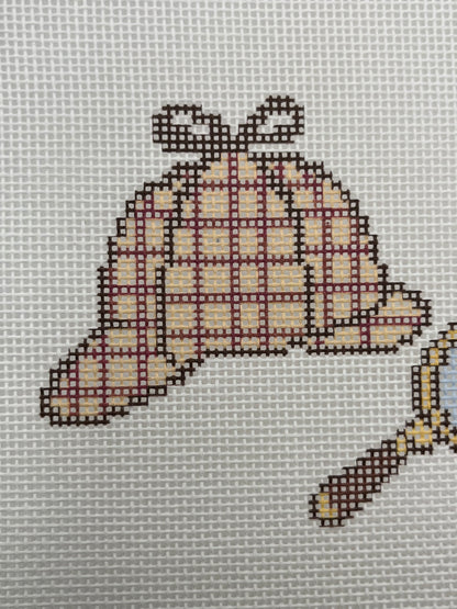 Stitching for Clues - 18 mesh - 8 x 8 - Needlepoint Canvas