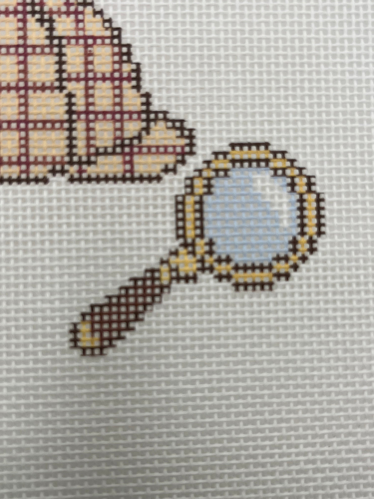 Stitching for Clues - 18 mesh - 8 x 8 - Needlepoint Canvas