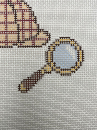 Stitching for Clues - 18 mesh - 8 x 8 - Needlepoint Canvas