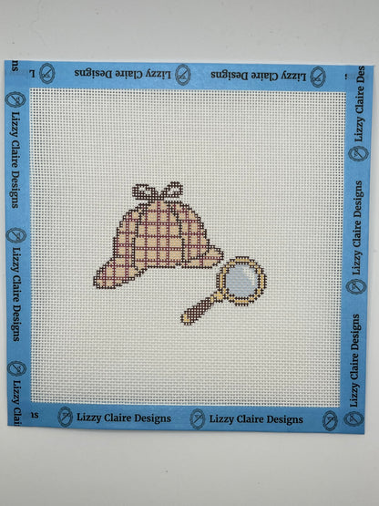 Stitching for Clues - 18 mesh - 8 x 8 - Needlepoint Canvas