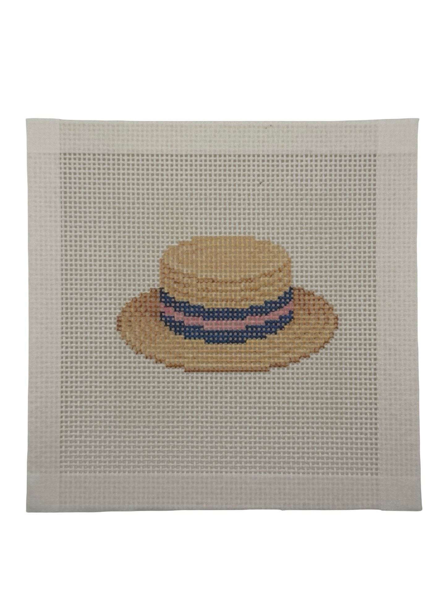 Straw Hat - 13 mesh - 6 x 6 - Needlepoint Canvas