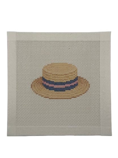 Straw Hat - 13 mesh - 6 x 6 - Needlepoint Canvas