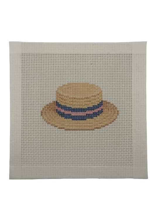 Straw Hat - 13 mesh - 6 x 6 - Needlepoint Canvas