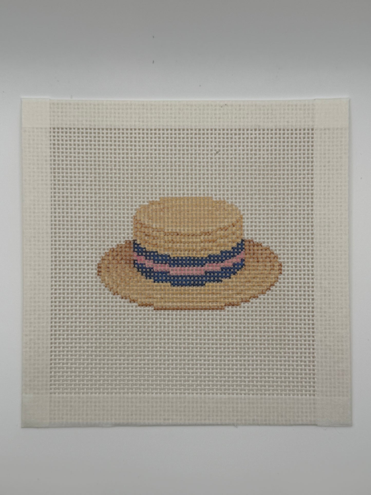 Straw Hat - 13 mesh - 6 x 6 - Needlepoint Canvas